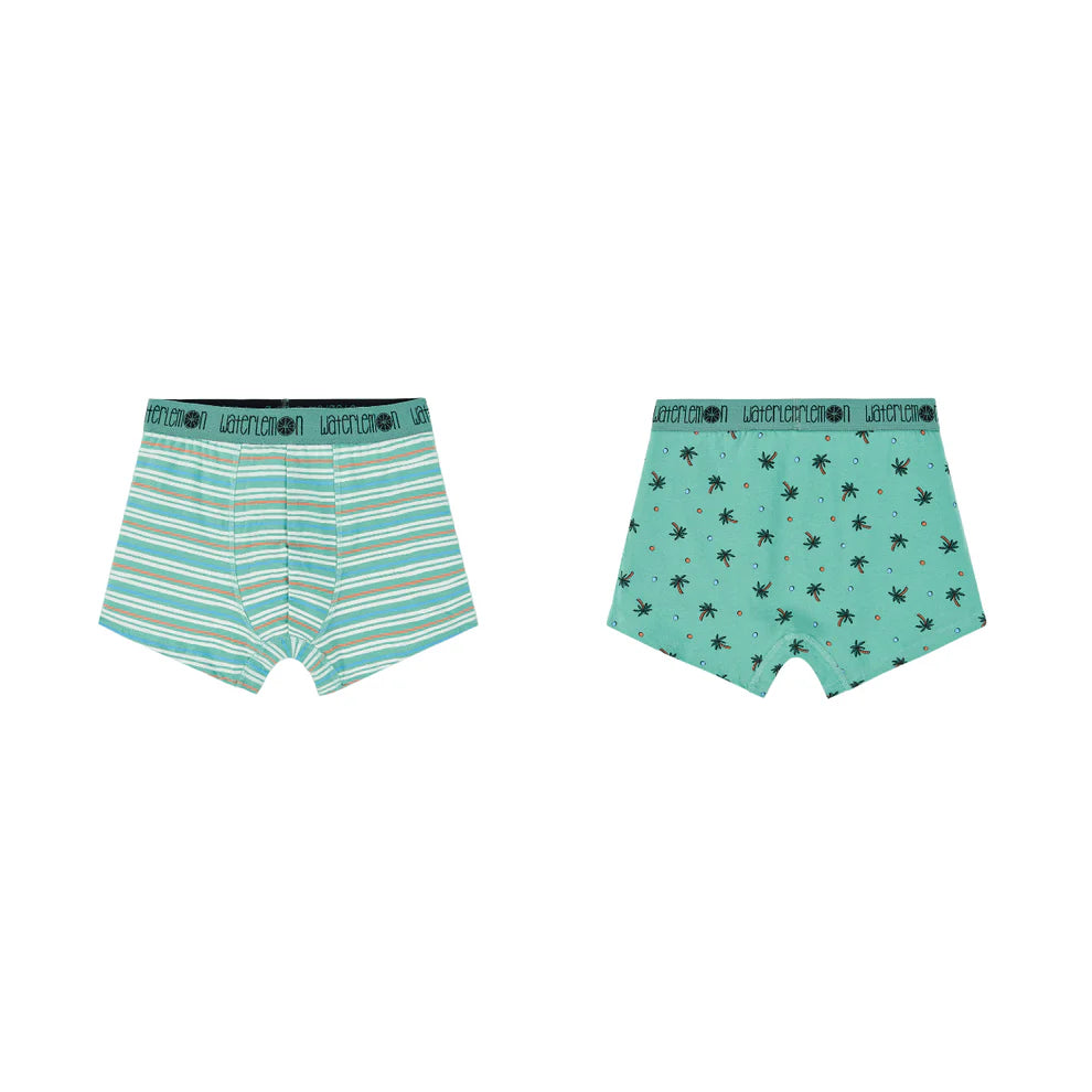 PACK-2 BOXERS INFANTIL NIÑO PALM STRIPES