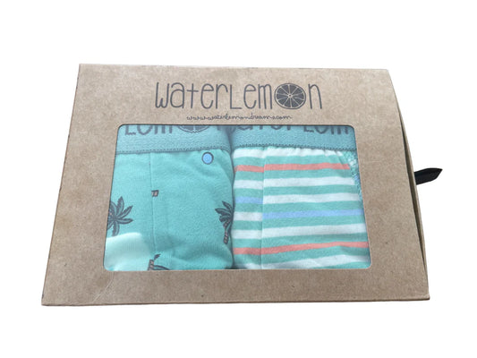 PACK-2 BOXERS INFANTIL NIÑO PALM STRIPES