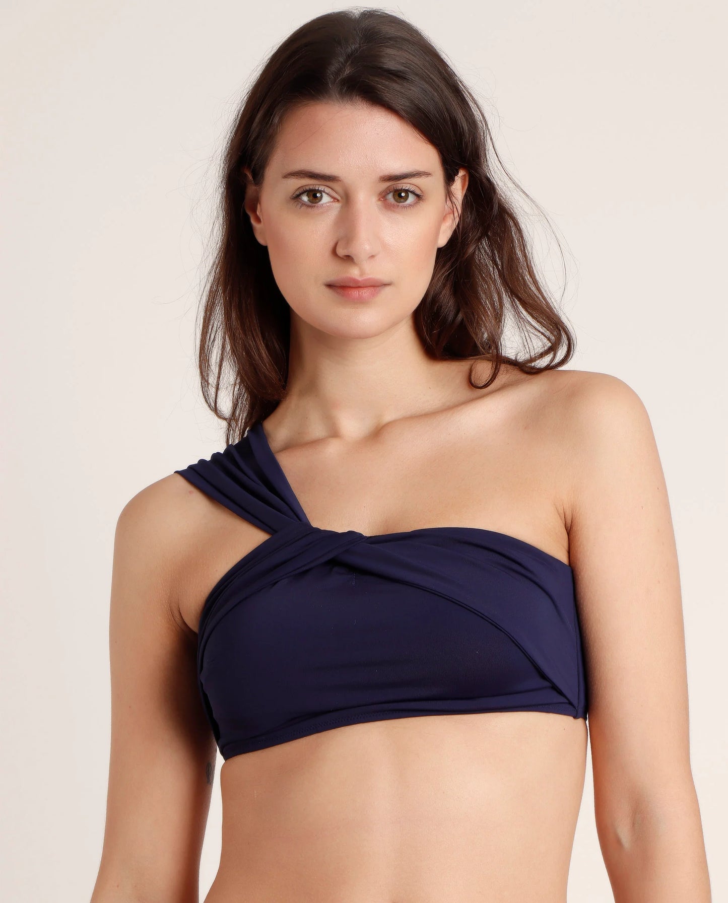 BIKINI CRUZADO NAVY ASIMETRIC DRAPPED