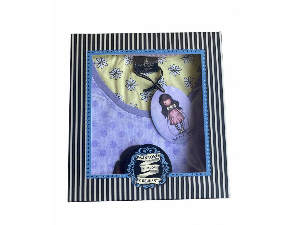 PIJAMA INFANTIL MANGA CORTA GORJUSS CON LUNARES Y LACITO