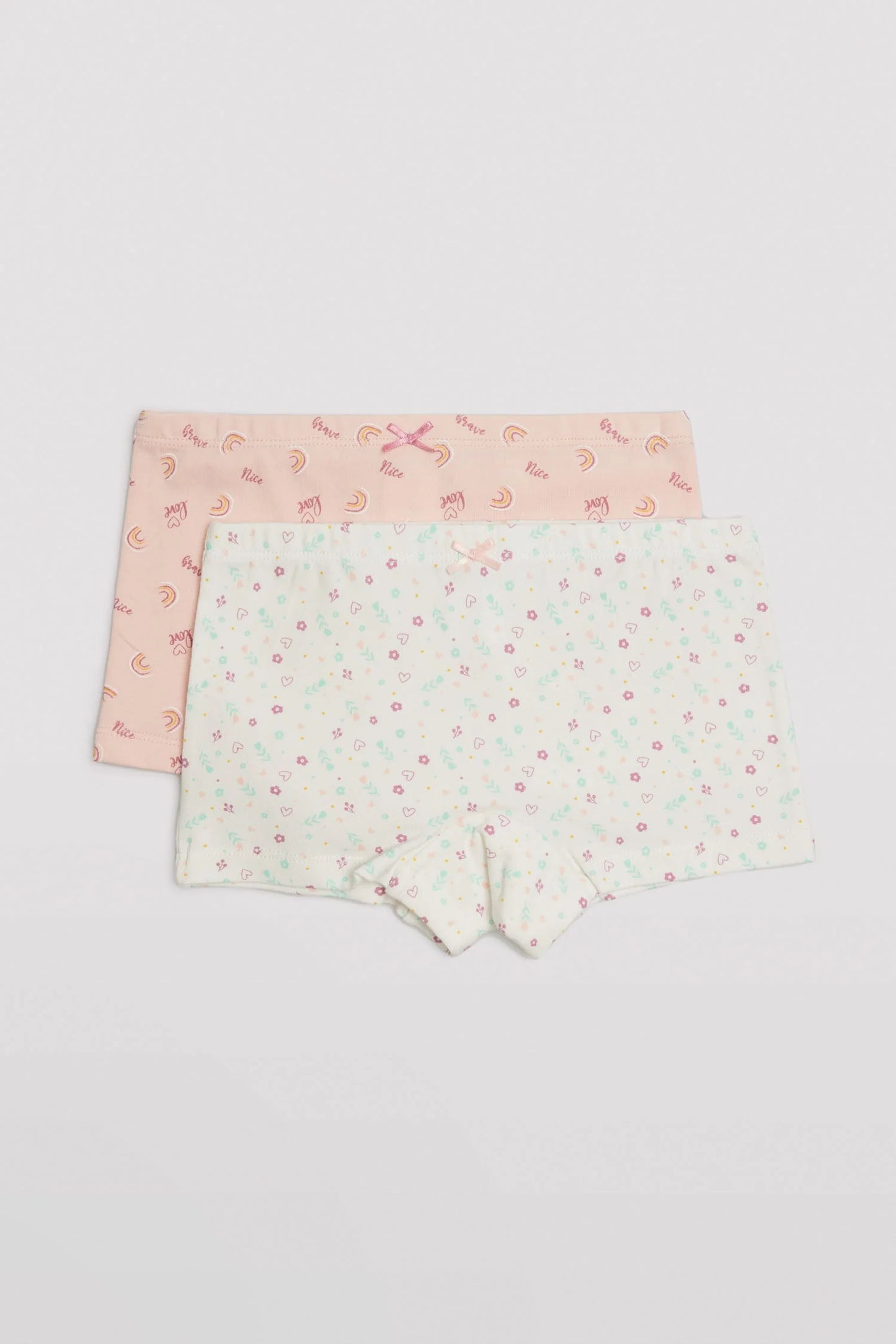 PACK-2 CULOTTES INFANTILES ARCOIRIS Y FLORES