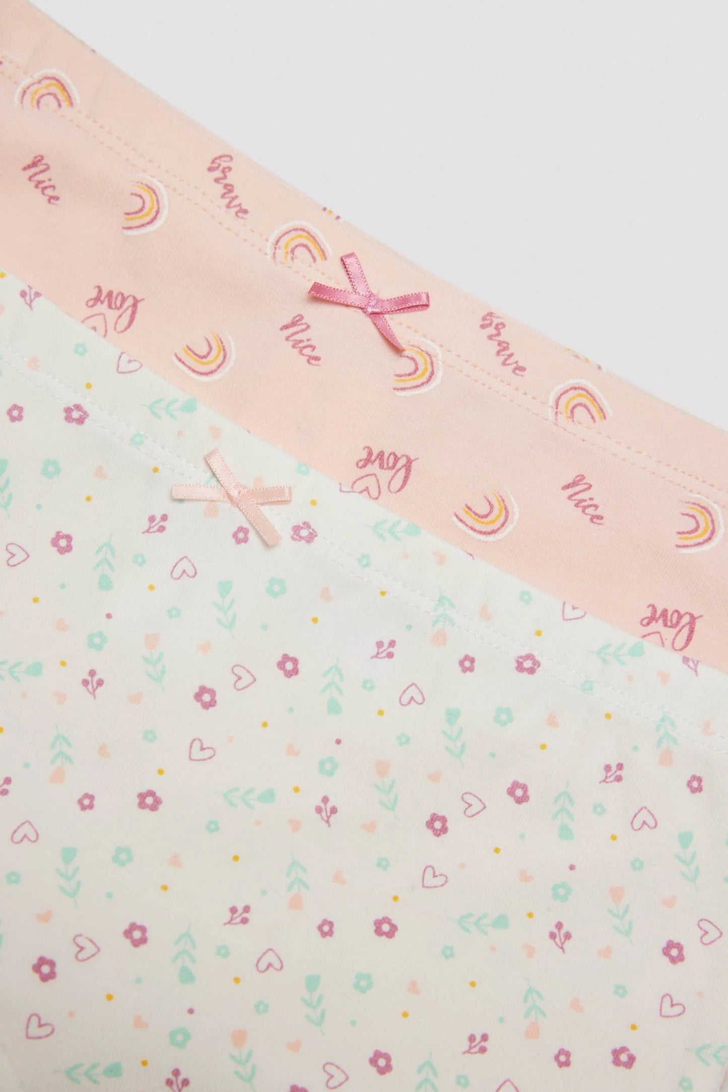 PACK-2 CULOTTES INFANTILES ARCOIRIS Y FLORES
