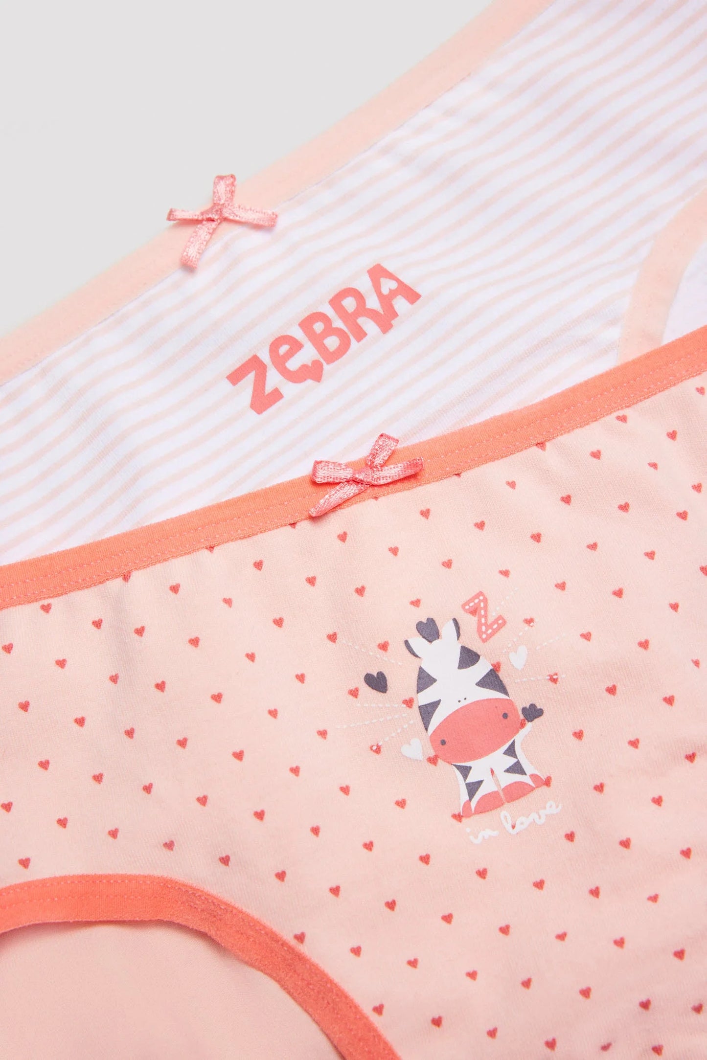 PACK-2 BRAGAS INFANTILES ZEBRA Y CORAZONCITOS