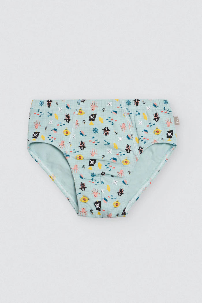 PACK-2 SLIPS INFANTIL NIIÑO VIDA PIRATA
