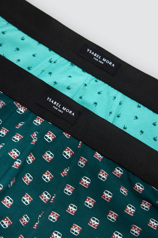 PACK-2 BOXERS SHORT MIDI CARS PARADISE