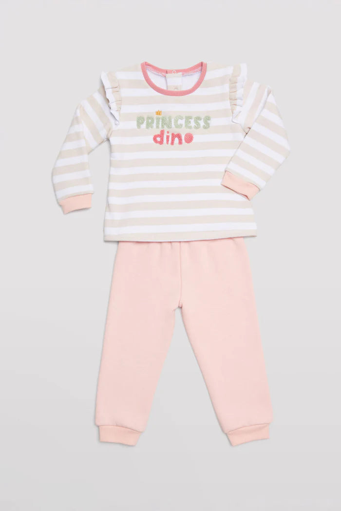 CONJUNTO BEBÉ NIÑA MANGA LARGA PRINCESS DINO