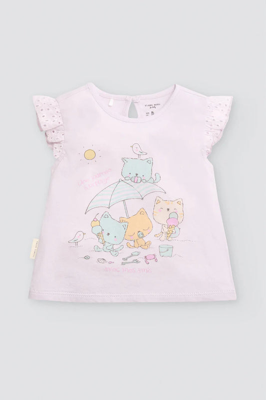 CONJUNTO DE VERANO DE BEBE CATS PRINT