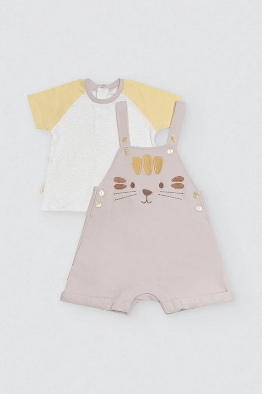 CONJUNTO DE BEBÉ DE MANGA CORTA CONEJITO