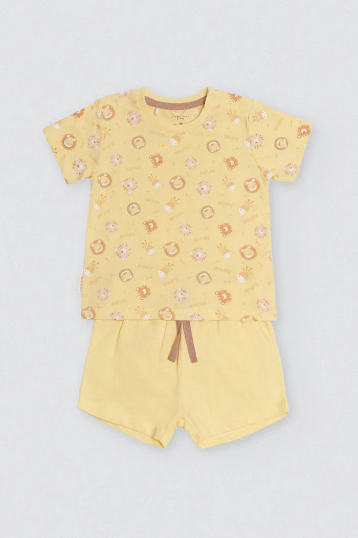 CONJUNTO BEBÉ CAMISETA Y PANTALÓN SAFARI