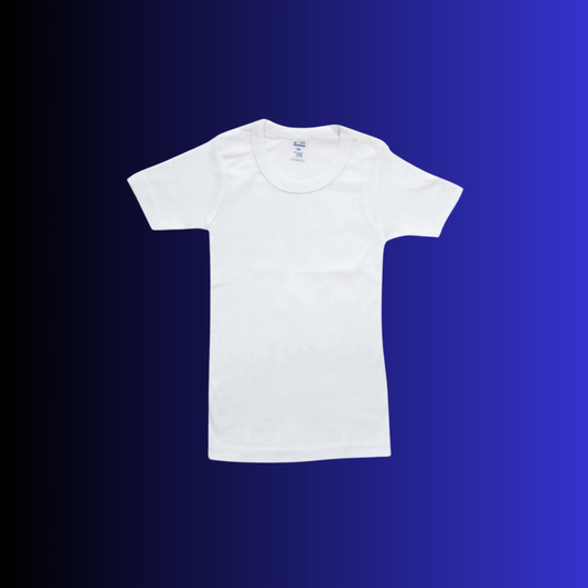 CAMISETA INTERIOR MANGA CORTA 100% ALGODÓN NIÑO