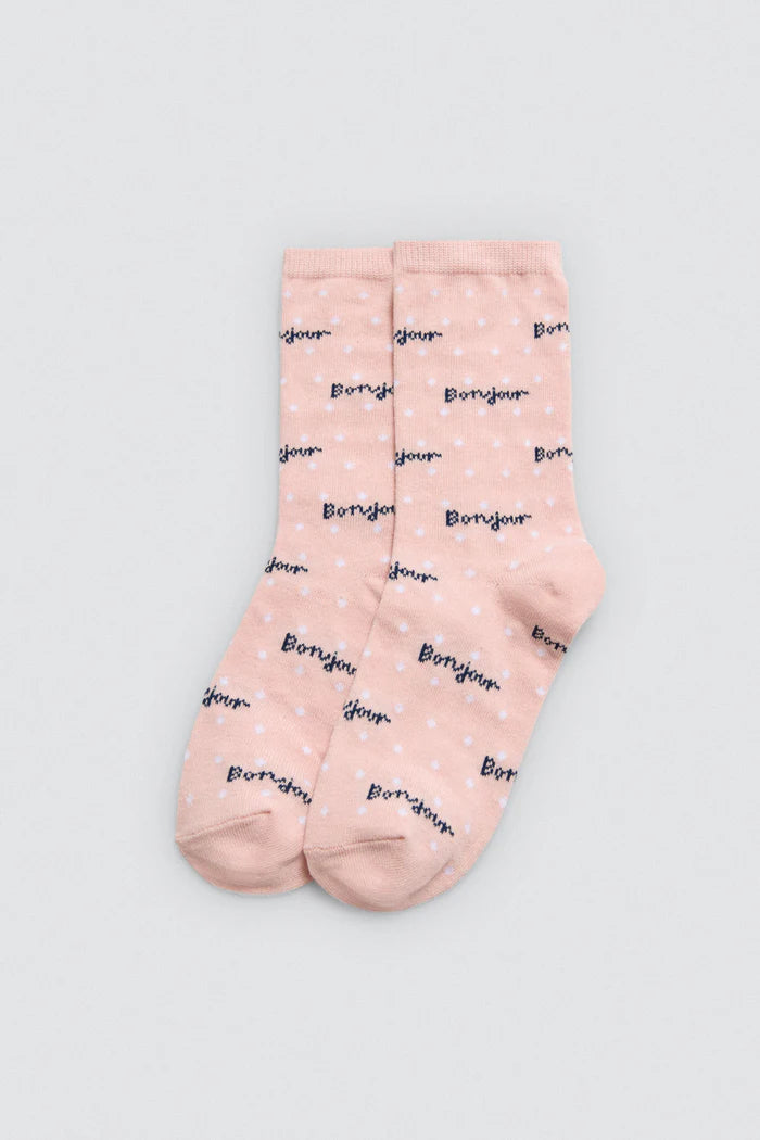 PACK-2 CALCETINES PINK PARIS CROISSANTS