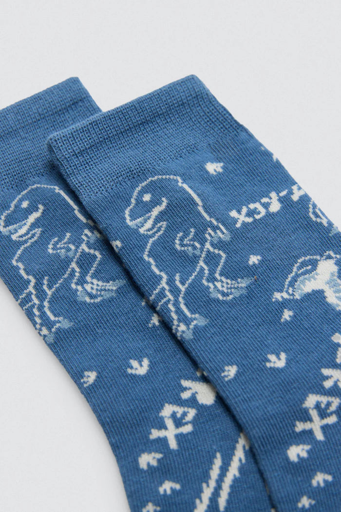 PACK-2 CALCETINES ESTAMPADOS BLUE ROAR