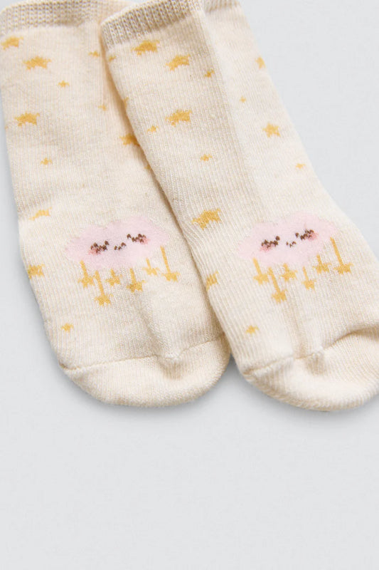 PACK-2 CALCETINES DE BEBE A MEDIA CAÑA SWEET DREAMS