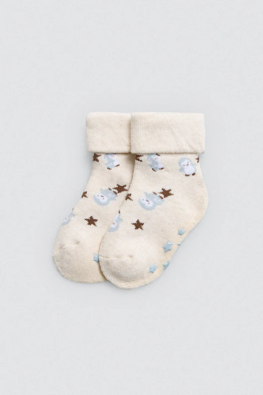 PACK-2 CALCETINES DE BEBE TERMICOS PINGUINS