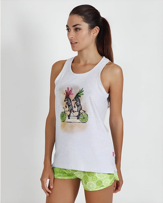 PIJAMA TIRANTES ZEBRA MALABARISTA