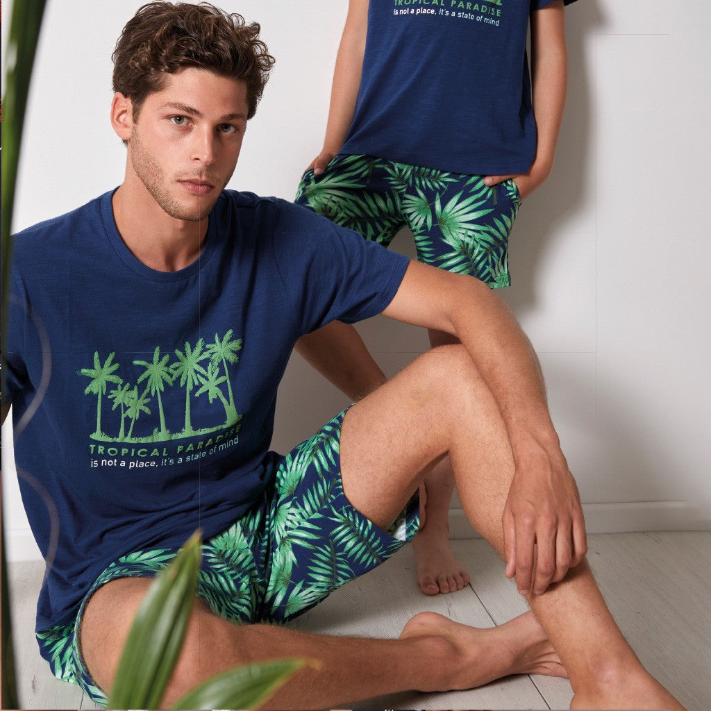 PIJAMA MANGA CORTA TROPICAL PARADISE