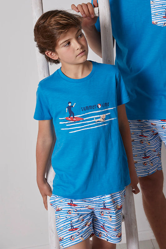 PIJAMA INFANTIL MANGA CORTA NIÑO SUMMER VIBES