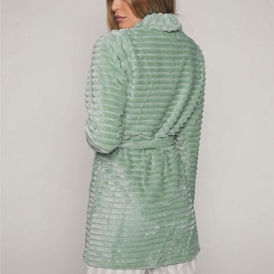 BATA LARGA DE SUAVE CORALINA