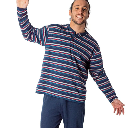 PIJAMA MANGA LARGA HOMBRE A RAYAS YORK
