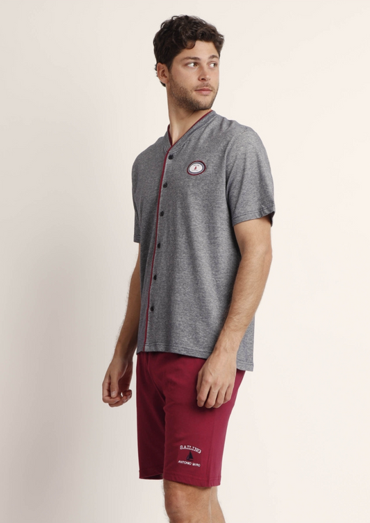 PIJAMA MANGA CORTA ABOTONADO SAILING