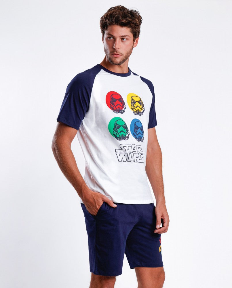 PIJAMA MANGA CORTA STORMTROOPERS FACES