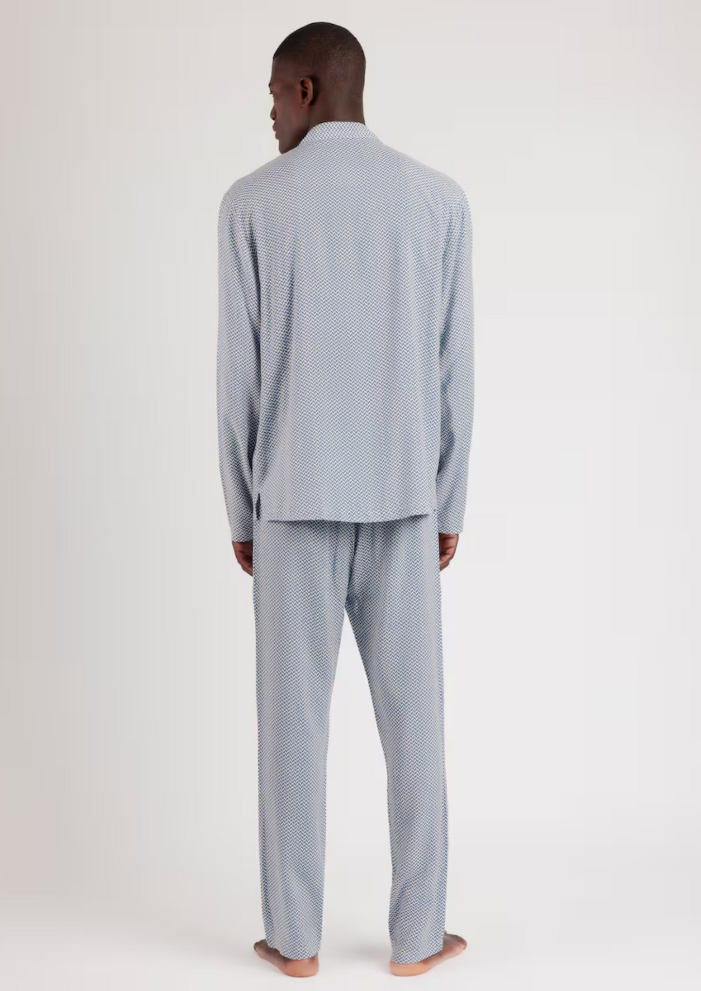 PIJAMA MANGA LARGA ABIERTO CLASSIC BLUE