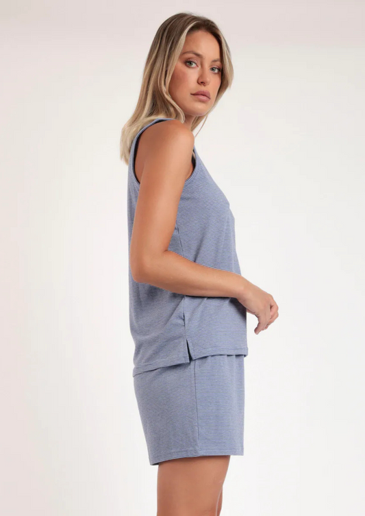 PIJAMA TIRANTES BLUE SOFT STRIPES
