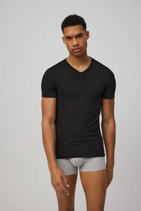 CAMISETA INTERIOR TERMICA CUELLO PICO MANGA CORTA
