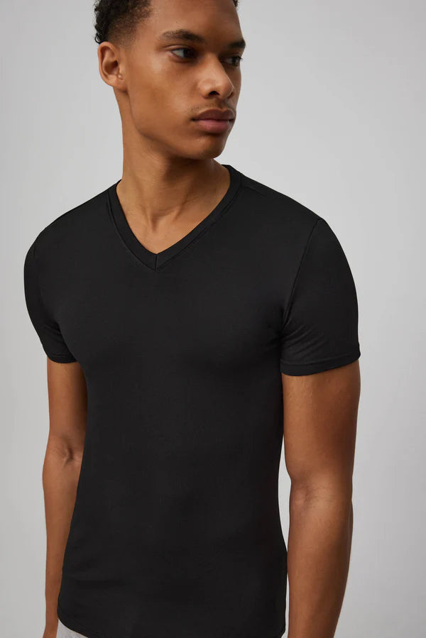 CAMISETA INTERIOR TERMICA CUELLO PICO MANGA CORTA