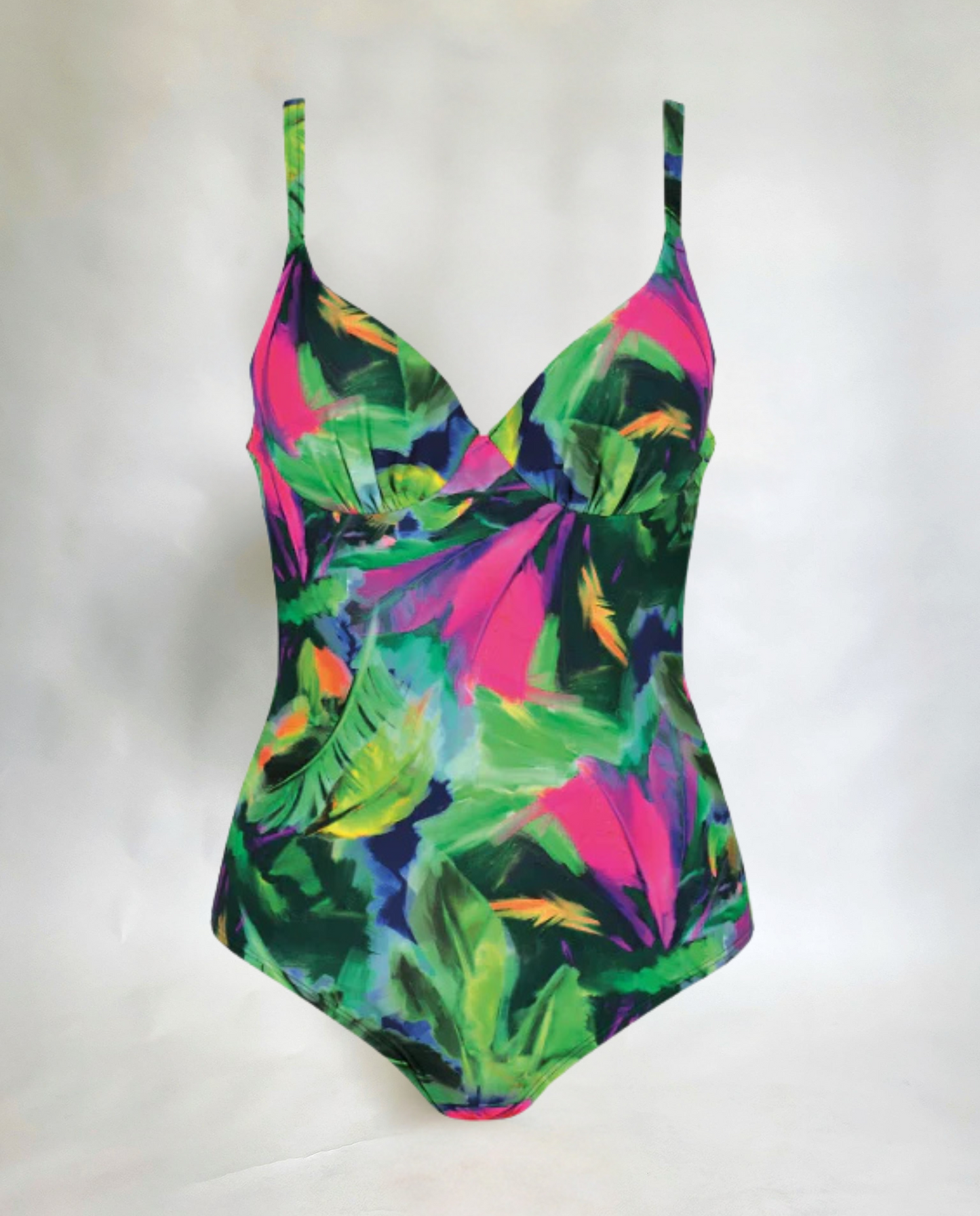 BAÑADOR CON ARO LIENZO TROPICAL