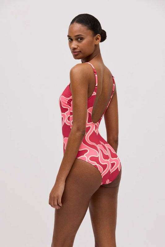 BAÑADOR REDUCTOR ESTAMPADO MELTED PINK