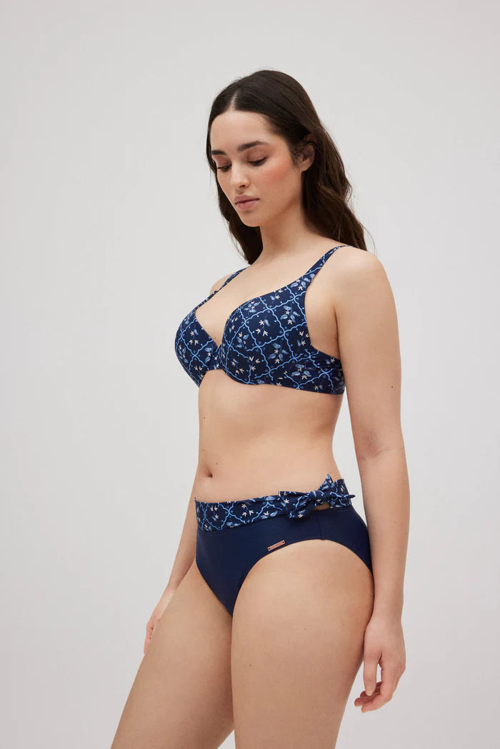 BIKINI ARO CON FOAM BRAGA MIDI OCEAN BLUE