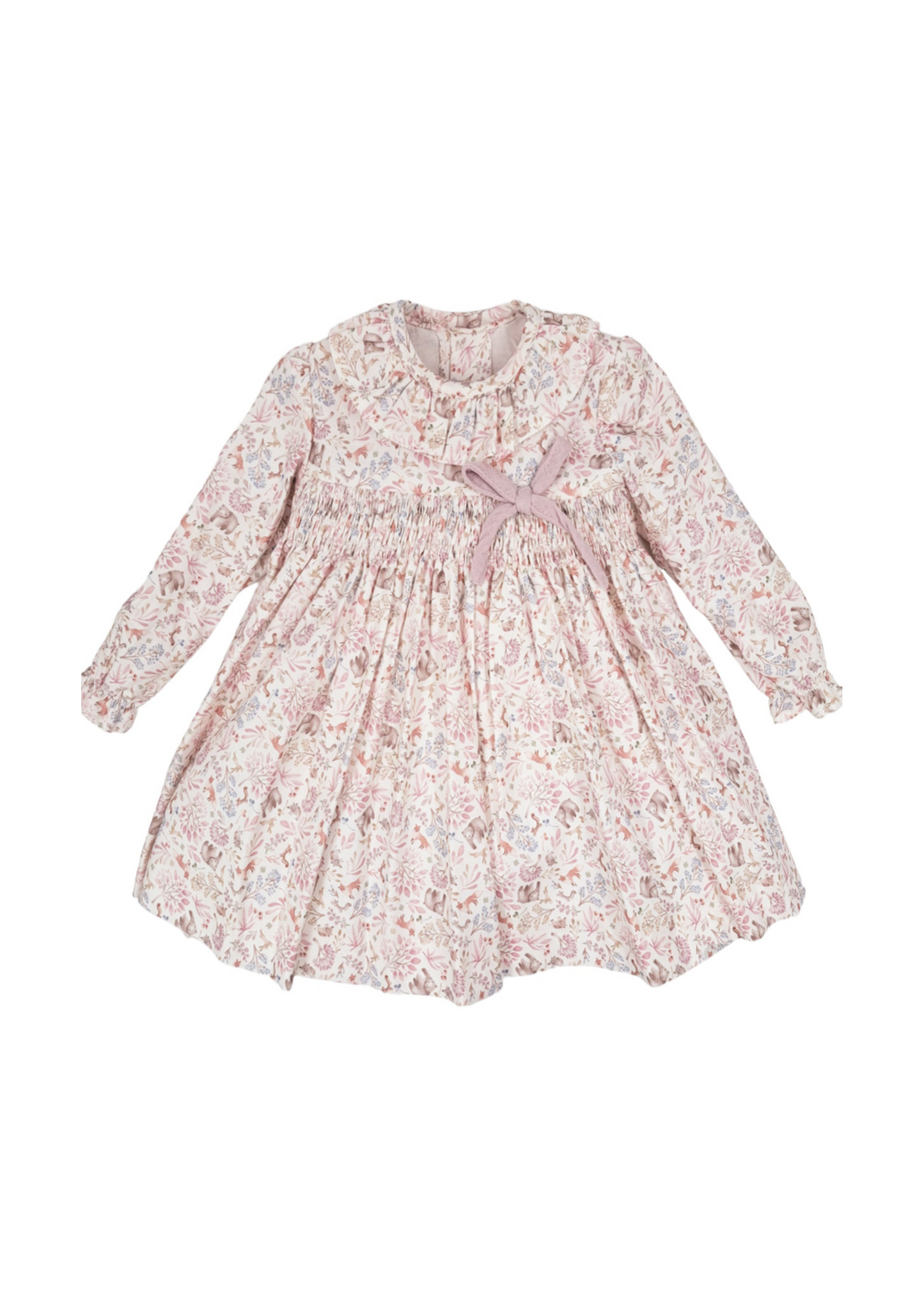 VESTIDO INFANTIL BEBÉ NIÑA MANGA LARGA FLORES