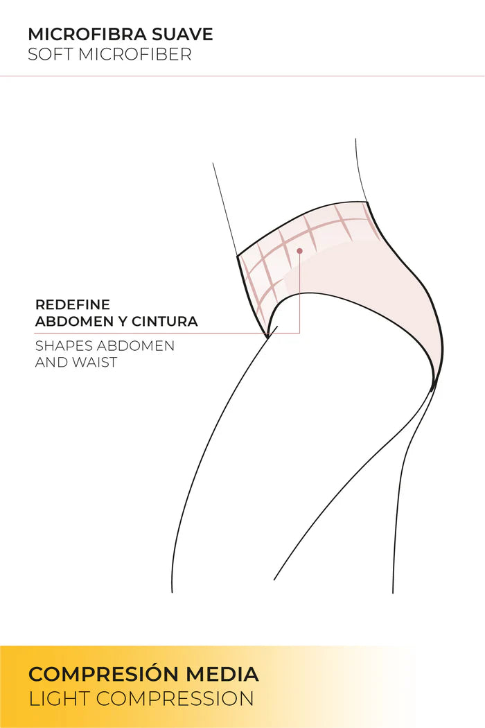 BRAGA REDUCTORA MEDIA COMPRESION CON ENCAJE 19061