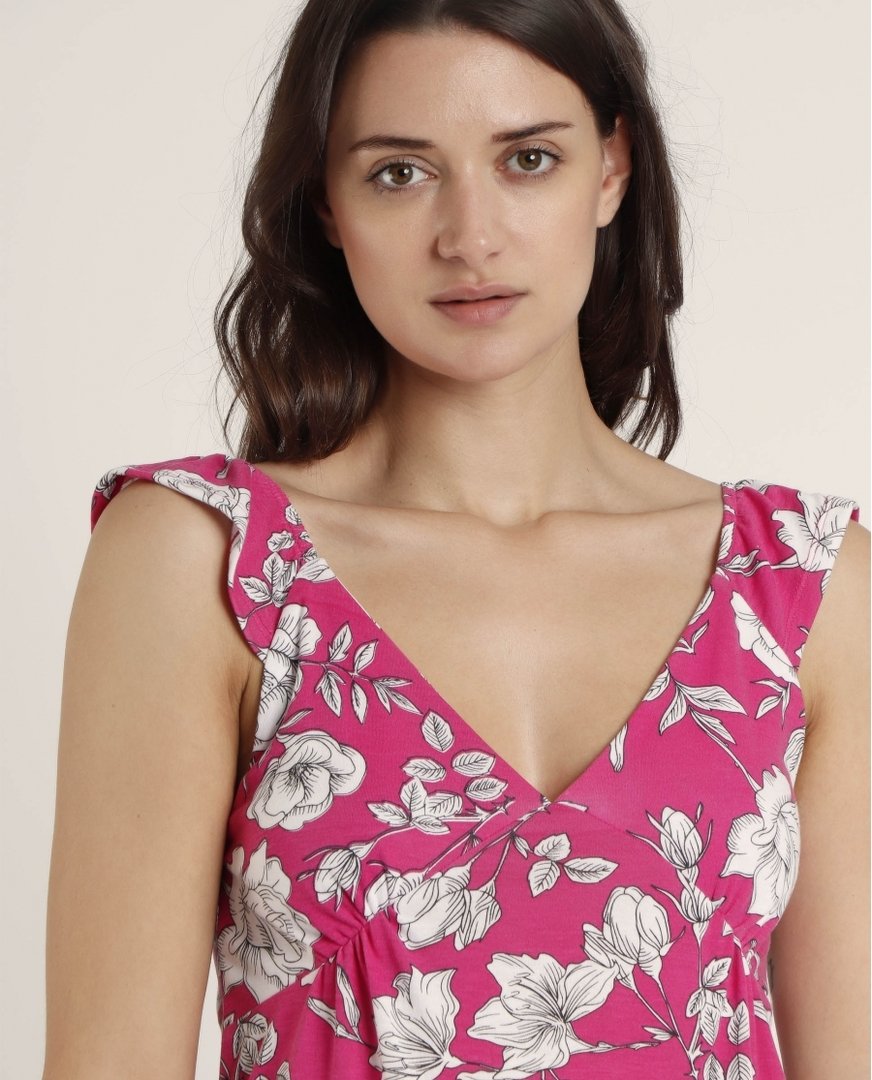 VESTIDO DE TIRANTES ANCHOS BEACH FLOERS