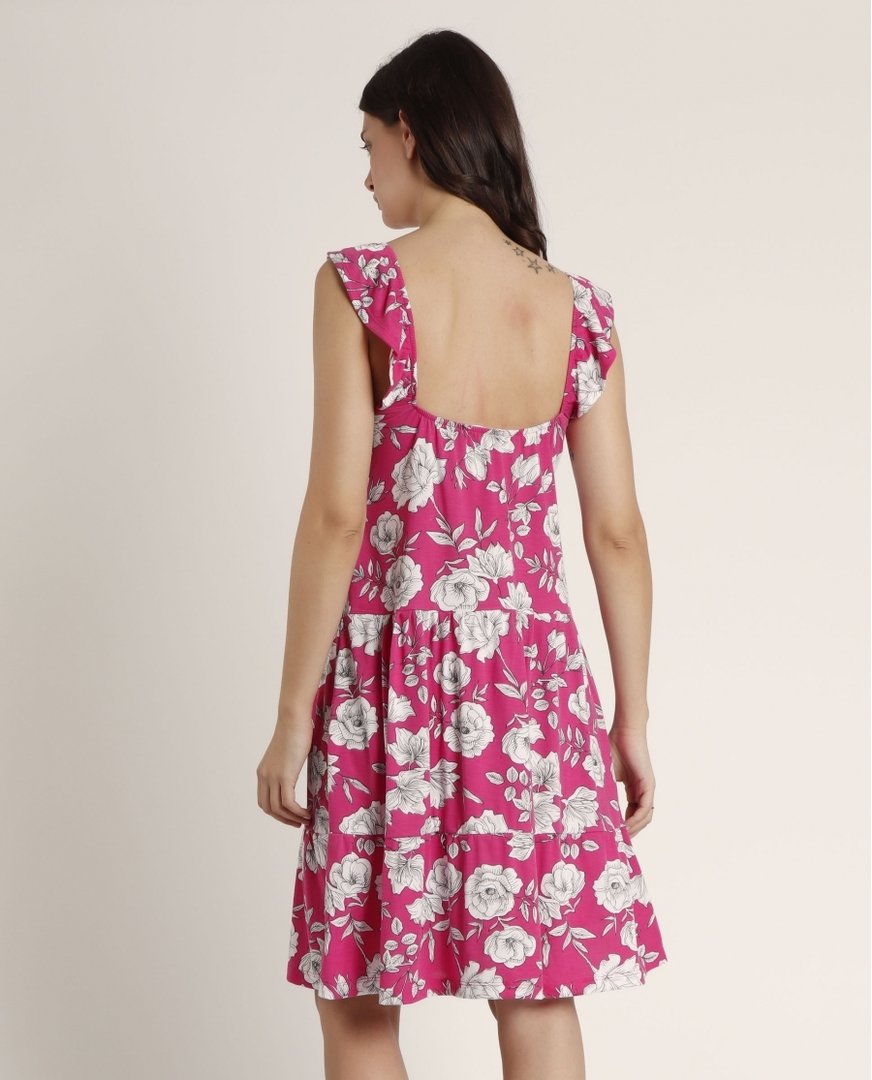 VESTIDO DE TIRANTES ANCHOS BEACH FLOERS