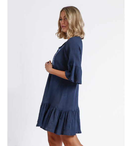 VESTIDO PARADISE NAVY WORLD