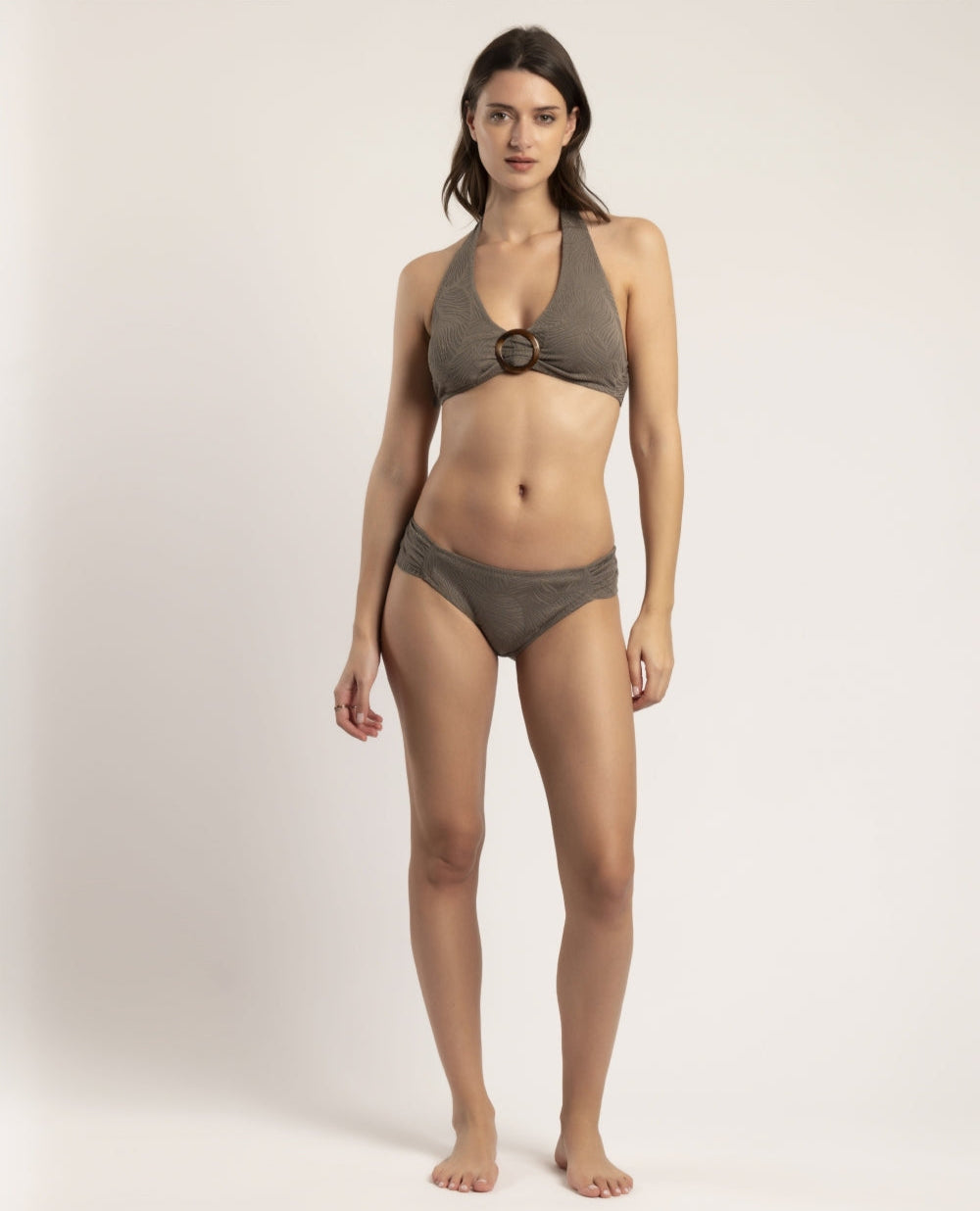 BIKINI HALTER FRESH LEAVES