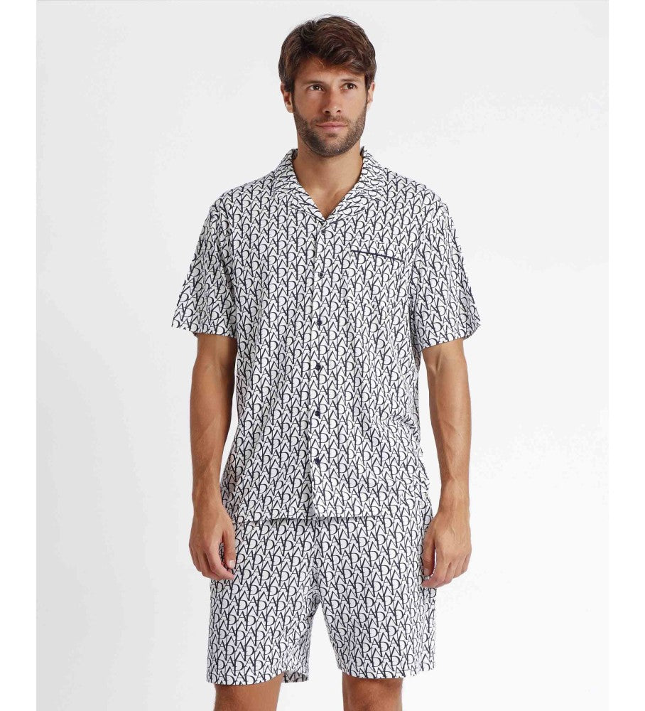 PIJAMA MANGA CORTA ABOTONADO SOFT LOGO