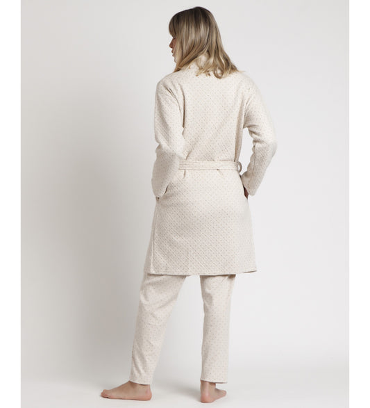 BATA MANGA LARGA ORGANIC DOTS