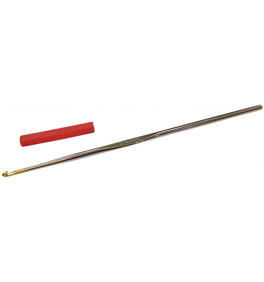 AGUJA DE GANCHILLO ACERO PUNTA DORADA DAMA