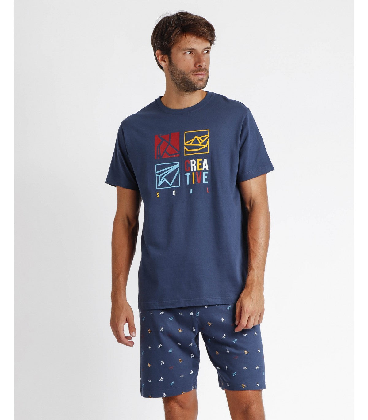 PIJAMA MANGA CORTA ORIGAMI CREATIVE SOUL