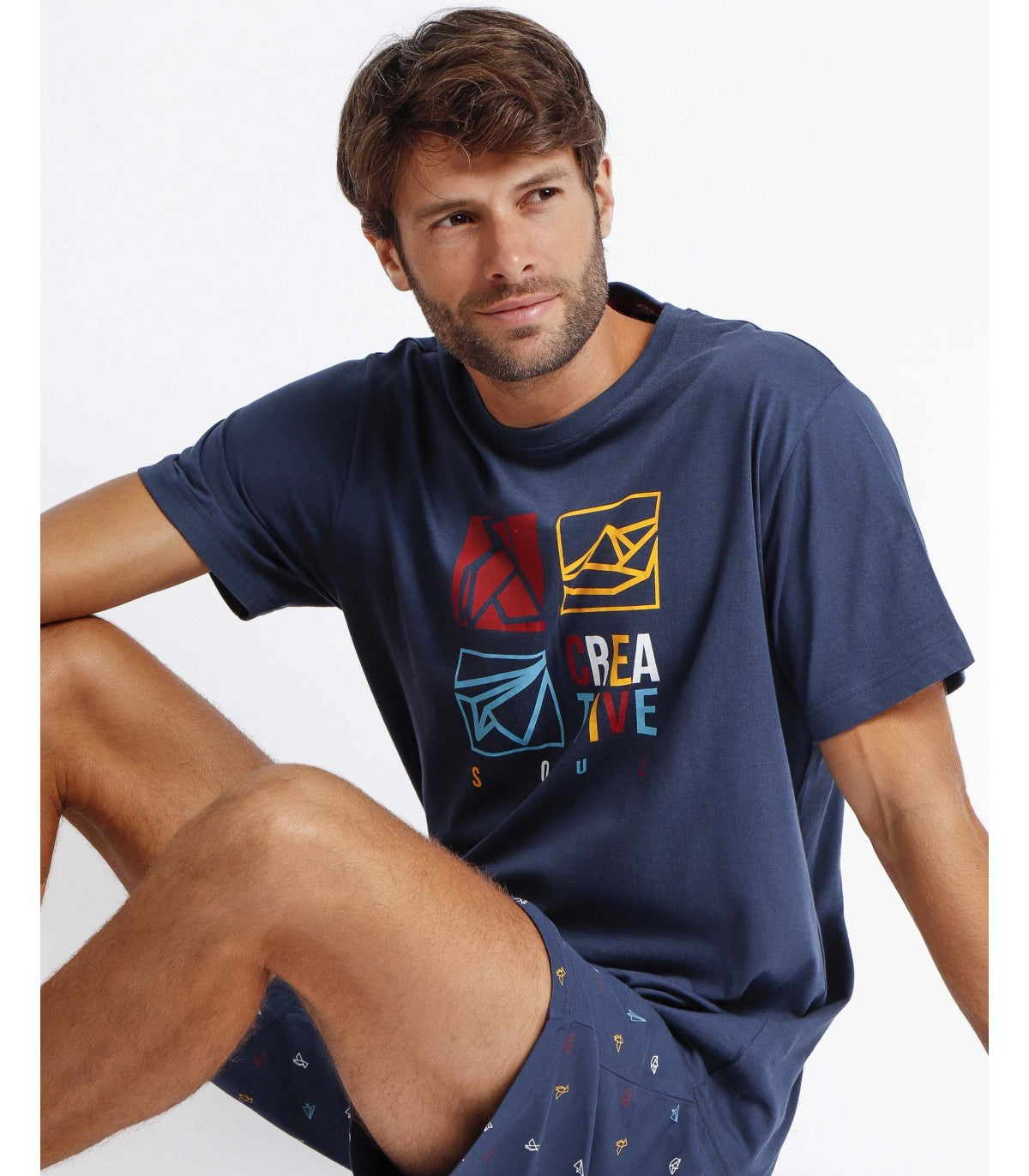 PIJAMA MANGA CORTA ORIGAMI CREATIVE SOUL