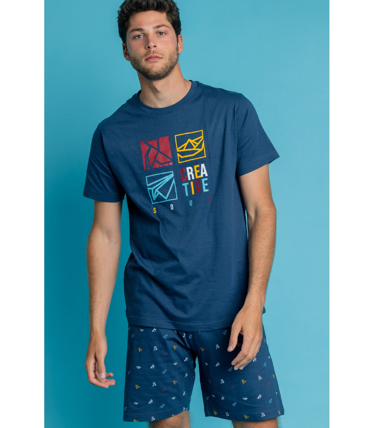 PIJAMA MANGA CORTA ORIGAMI CREATIVE SOUL