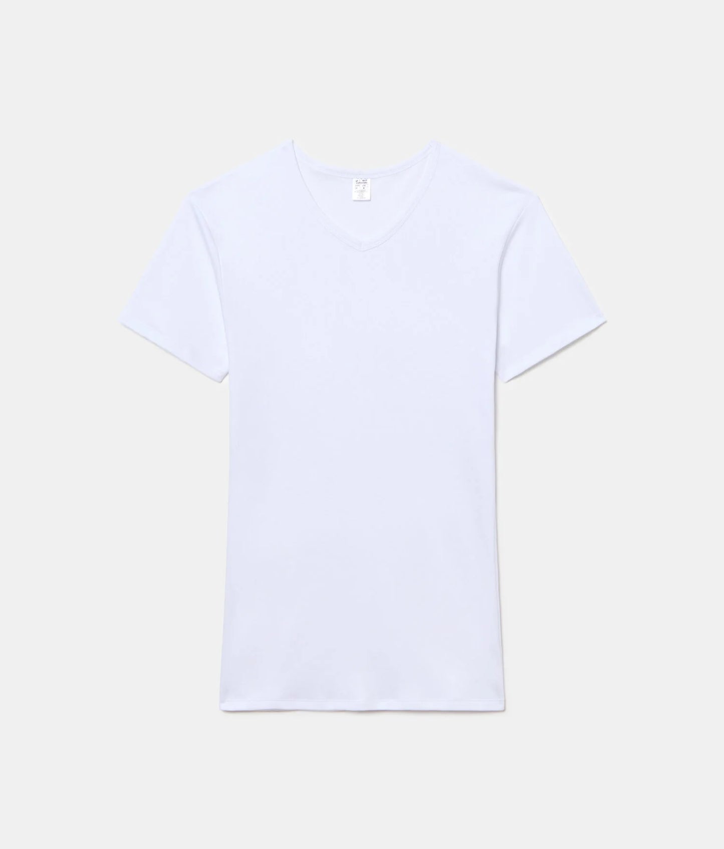 CAMISETA INTERIOR TÉRMICA M/C CUELLO V ALGODÓN DE INVIERNO 100% INTERLOCK LISO.