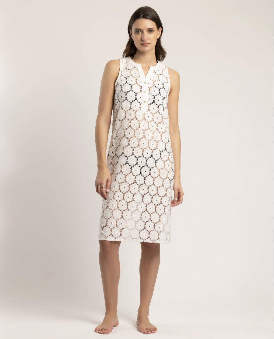 VESTIDO CAFTAN PLAYERO FLORAL IBIZENCO