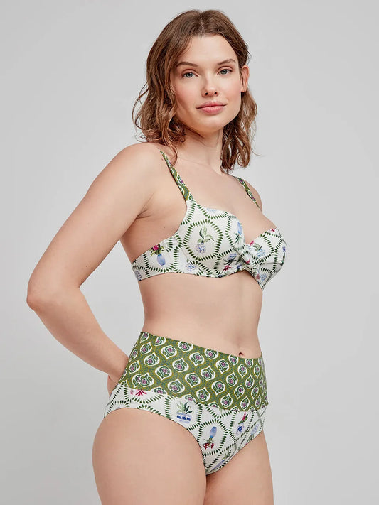 BIKINI CRUZADO ESTAMPADO GREEN ROSES