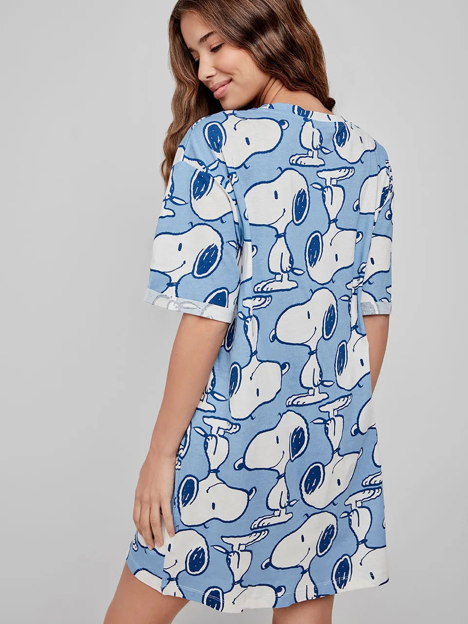 CAMISÓN DE MEDIA MANGA BLUE SNOOPY