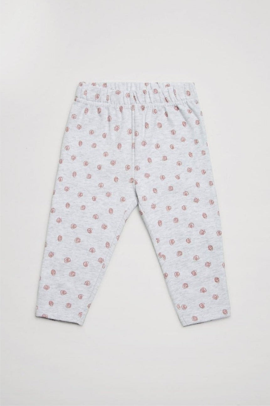 CONJUNTO 2 PIEZAS BEBÉ NIÑA GATITO Y ROSAS