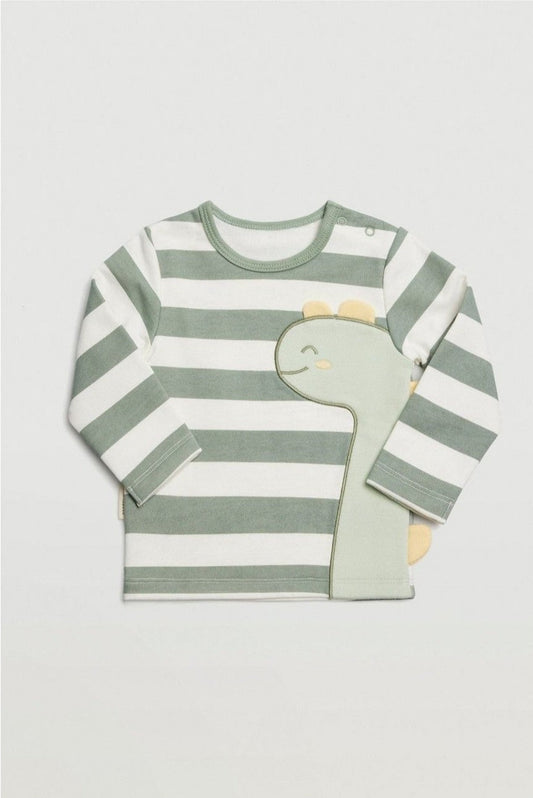 CONJUNTO 2 PIEZAS MANGA LARGA BEBÉ NIÑO DINOSAURIOS